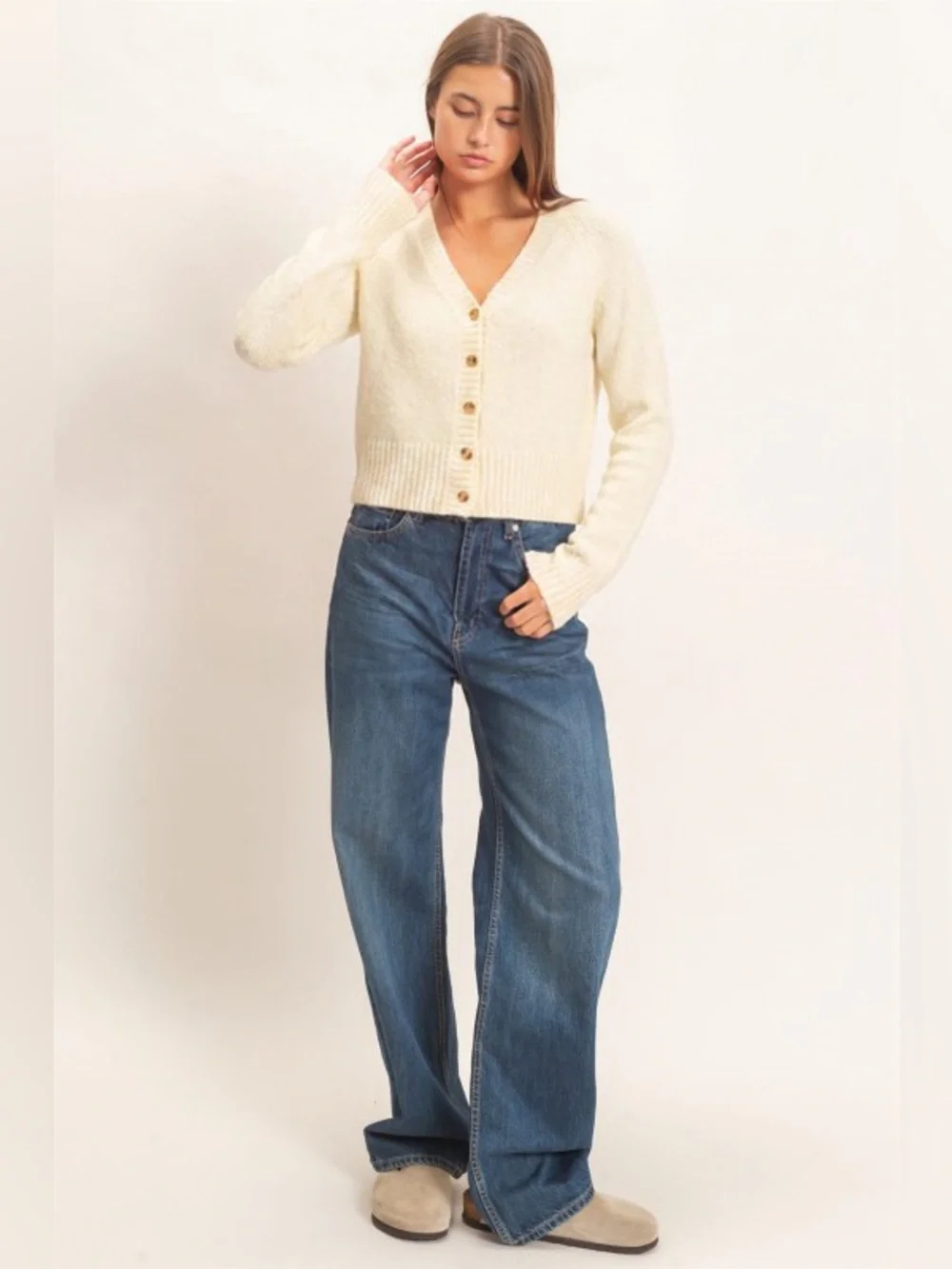 Ivory color cardigan